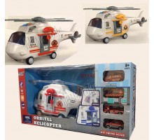 Гелікоптер інерційний, Гараж з машинками зі звуком і світлом (667)