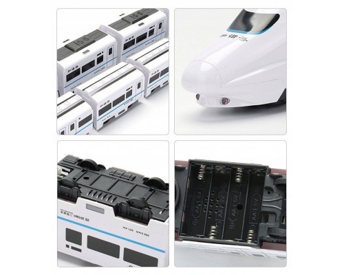 Игрушечный поезд с вагонами со звуком и светом