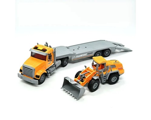 Инерционная машинка Трейлер с экскаватором, со звуком и подсветкой (6812)