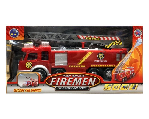 Инерционная Пожарная машина брызгает водой. Звук, свет (732)