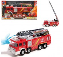 Инерционная Пожарная машина брызгает водой. Звук, свет (732)