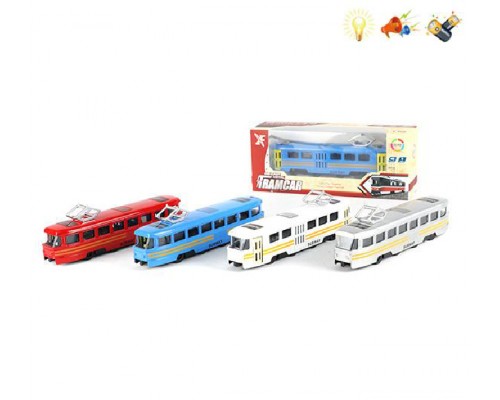 Іграшковий інерційний Трамвай зі звуком та Світлом, метал (80117)