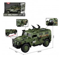 Інерційна машина військовий джип. Двері відчиняються, Звук, світло 22,5 см (861)