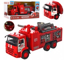 Игрушечная Пожарная машина, Звук, свет, брызгает водой. 9624
