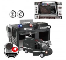 Игрушечный гараж с машинкой Спецназ. Рация, Свет, Звук (558)