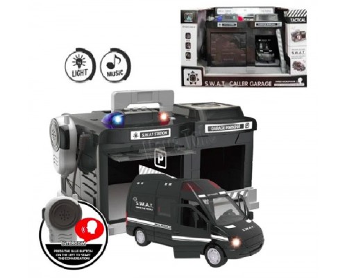 Іграшковий гараж з машинкою Спецназ. Рація, Світло, Звук (558)