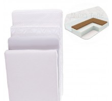 Матрац Кокосовий для новонароджених у дитяче ліжечко 120-60 см. Кокос Поролон КП Білий