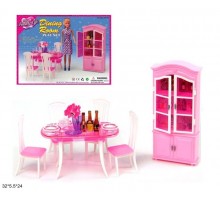 Меблі для ляльок Барбі Gloria Їдальня з шафою (24011)