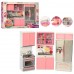 Мебель для куклы Волшебная Кухня с посудой. Звук, свет, 33 см Розовая (26210)