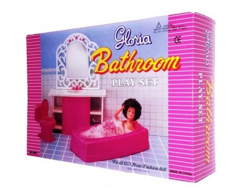 Меблі для ляльок Барбі Gloria Ванна кімната, унітаз (94013)