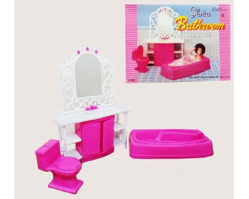 Меблі для ляльок Барбі Gloria Ванна кімната, унітаз (94013)