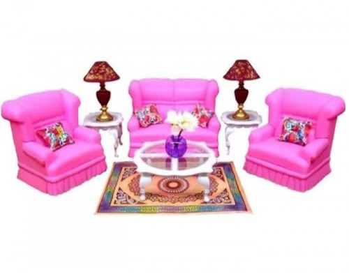 Меблі для ляльок Барбі Gloria Вітальня з килимом (9704)