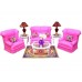Меблі для ляльок Барбі Gloria Вітальня з килимом (9704)