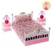 Меблі для ляльок Барбі Gloria Спальня із світлом (99001)