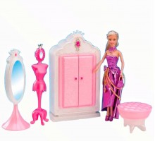 Меблі для ляльок Барбі Gloria Шафа Гардероб с Дзеркалом (1209)