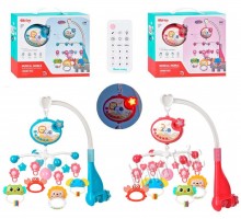 Мобиль Карусель на кроватку с пультом радиоуправления. Проектор, музыка, таймер (698-84-85)