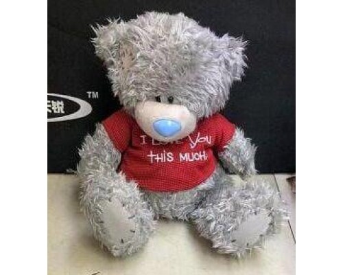 Маленький плюшевий ведмедик Тедді в светрі Серце 35 см