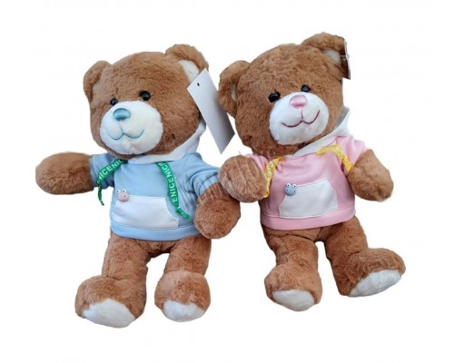 Маленький Плюшевый мишка в кофте худи 35 см