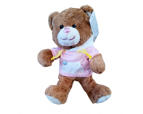 Маленький Плюшевый мишка в кофте худи 35 см