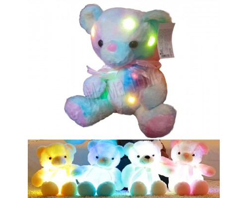 Мягкая игрушка плюшевый мишка Светится 33 см