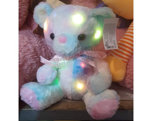 Мягкая игрушка плюшевый мишка Светится 33 см