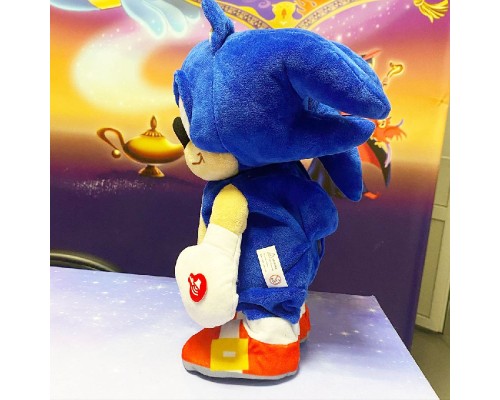 М'яка іграшка їжачок Супер Сонік на батарейках Sonic Ходить, музика 37 см