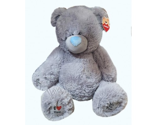 Плюшевий ведмедик Тедді Сірий 70 см