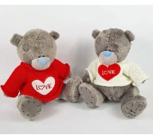 Маленький плюшевий ведмедик Тедді в светрі Серце 35 см