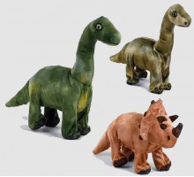 Мягкая игрушка Динозавр на батарейках, ходит, рычит, 30 см (44845)