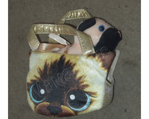 Мягкая игрушка Кошечка в сумке 2 вида, 18 см (17054)