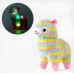 М'яка іграшка Плюшева Лама Альпака Веселка Світиться 30 см