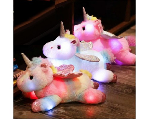 М'яка іграшка Плюшева Поні Єдиноріг Світиться 35 см