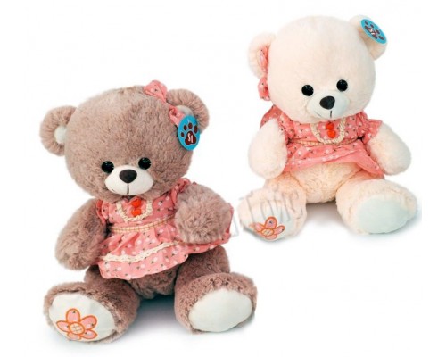 Мягкая игрушка Плюшевый мишка в платье 35 см