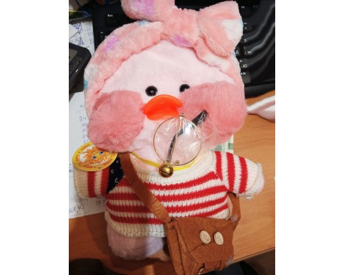 М'яка іграшка Качка Лалафанфан з окулярами LaLaFanFan Duc 30 см