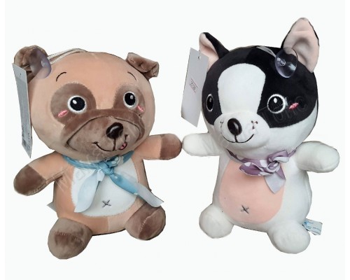 М'яка іграшка плюшевий песик Мопс 22 см (14786)