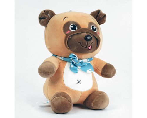 М'яка іграшка плюшевий песик Мопс 22 см (14786)