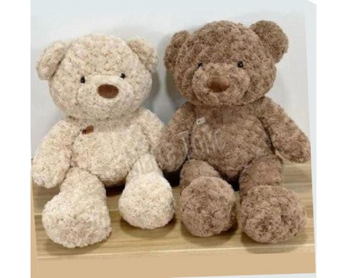 Мягкая игрушка плюшевый мишка кудрявый мех (Роза) 45 см (14729)