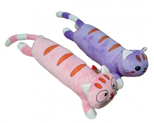 Мягкая игрушка подушка кот Батон Розовый и Фиолетовый 50 см 2 вида