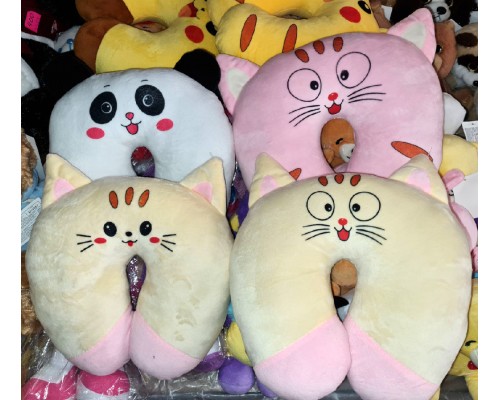 Мягкая игрушка подушка подголовник 4 вида