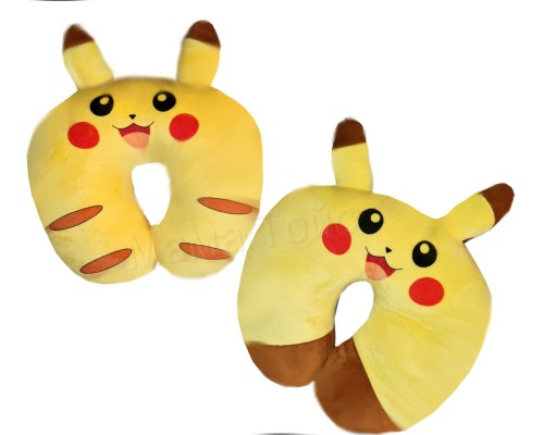 Мягкая игрушка подушка подголовник Покемон Пикачу
