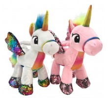Мягкая игрушка пони Единорог с пайетками блестками 35 см