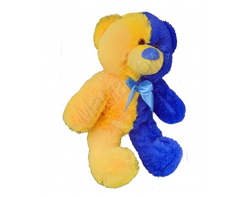Плюшевий Ведмедик прапор Україна (жовто-синій) 50 см
