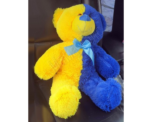 Плюшевий Ведмедик прапор Україна (жовто-синій) 50 см