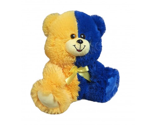 М'яка іграшка Плюшевий Ведмедик прапор Україна (жовто-синій) сидячий 45 см