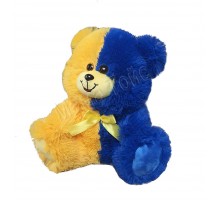 М'яка іграшка Плюшевий Ведмедик прапор Україна (жовто-синій) сидячий 45 см