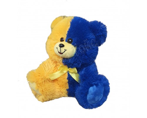 М'яка іграшка Плюшевий Ведмедик прапор Україна (жовто-синій) сидячий 45 см