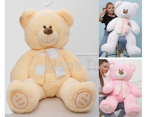 Плюшевий Ведмедик з шарфом Тоша 140 см (1,4 метри)