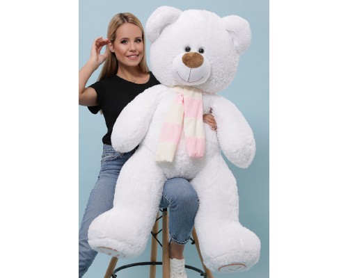 Плюшевий Ведмедик з шарфом Тоша 140 см (1,4 метри)