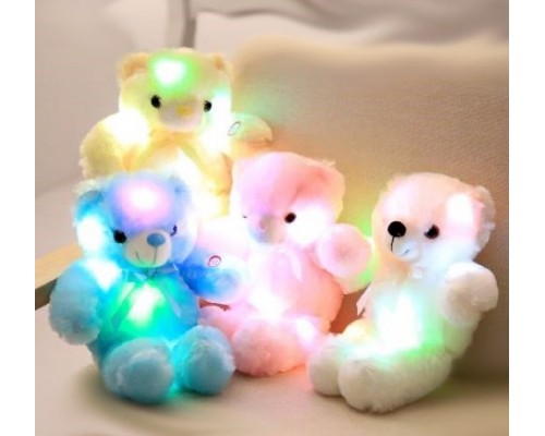 Мягкая игрушка плюшевый мишка Светится 33 см