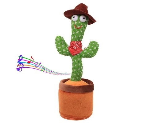 Танцующий кактус Повторюшка в шляпе